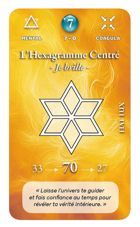 Carte Oracle de l'Hexagramme Centré