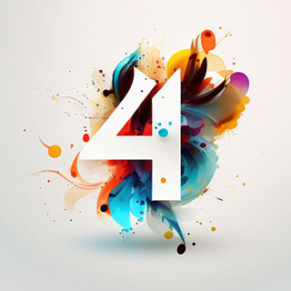 Symbole du Nombre 4 – Stabilité et Structure