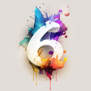 Symbole du Nombre 6 — Harmonie et Équilibre