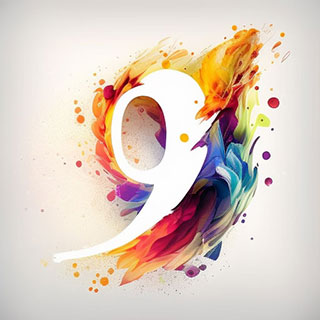 Symbole du Nombre 9 — Sagesse et Altruisme