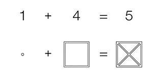 Décomposition géométrique 14 = 1+4