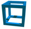 Cube (hexaèdre) en rotation