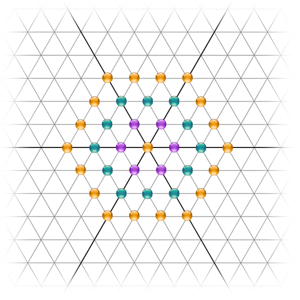 La structure hexagonale centrée