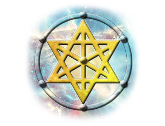 Symbole Hexagramme centré — nombre-source 70