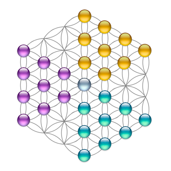 6 Tetraktys dans la Fleur de Vie
